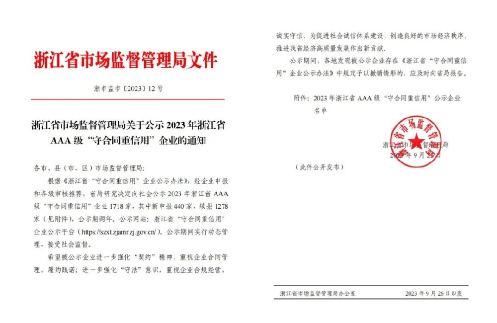 必一网页版_必一（中国）喜获AAA级“守合同重信用”企业荣誉称号